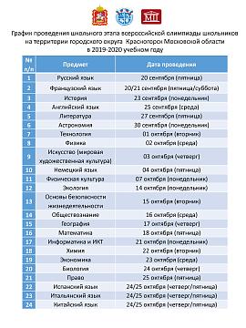 Всероссийская олимпиада школьников 2019